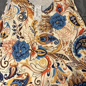 NWT Sakurafina Plus Size 3X Colorful Paisley Tank